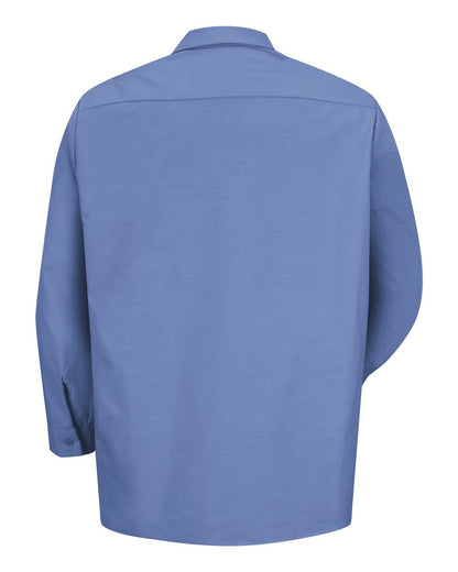 Red Kap Men's Industrial Long Sleeve Work Shirt SP14 #color_Petrol Blue