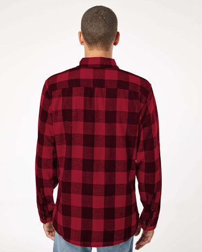 Burnside Men's Yarn-Dyed Flannel Shirt 8210 #colormdl_Red/ Black Buffalo