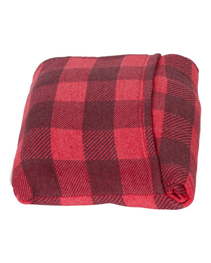J. America Triblend Fleece Blanket 8852 #color_Red Buffalo Triblend