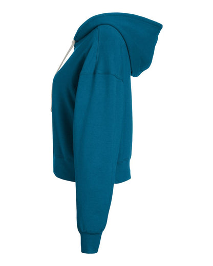 Glyder Women's Vintage Oversized Cropped Hooded Sweatshirt PDP1725 #color_Moroccan Blue