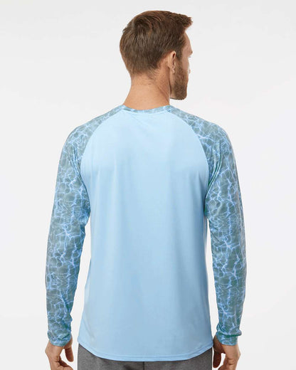 Paragon Men's Panama Colorblocked Long Sleeve T-Shirt 231 #colormdl_Grey Mist Water