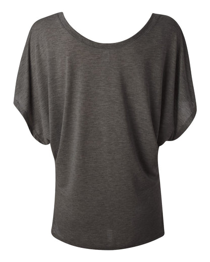 BELLA + CANVAS Women’s Flowy Draped Dolman Tee 8821 #color_Dark Grey Heather