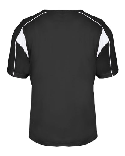 Alleson Athletic Men's B-Core Pro Placket Jersey 7937 #color_Black/ White