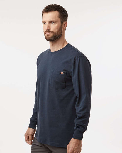 Dickies Men's Tall Traditional Heavyweight Long Sleeve T-Shirt WL50T #colormdl_Dark Navy