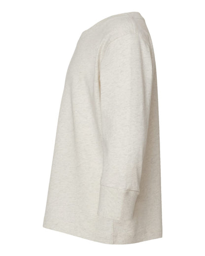 Rabbit Skins Toddler Fine Jersey Long Sleeve Tee 3302 #color_Natural Heather