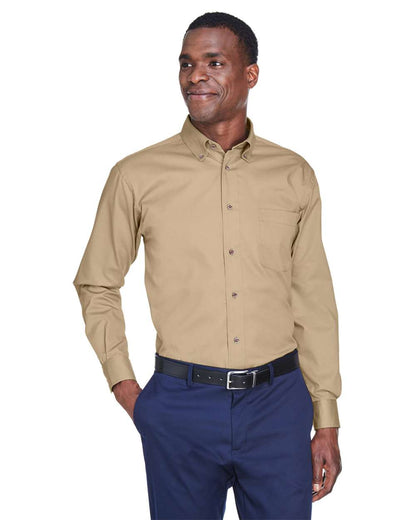 Harriton Men's Easy Blend™ Twill Shirt M500 #colormdl_Stone
