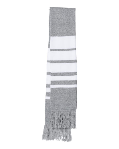 Sportsman Soccer Scarf SP07 #color_Heather Grey/ White