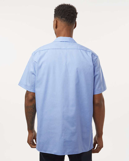 Dickies Men's Tall Industrial Short Sleeve Work Shirt S535T #colormdl_Light Blue
