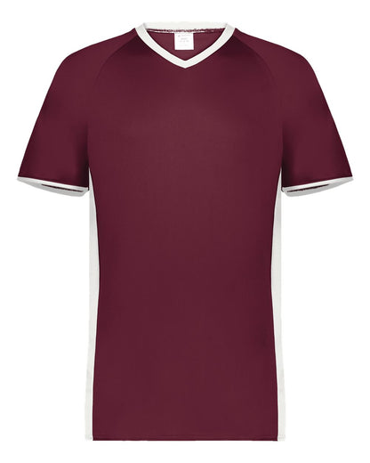 Augusta Sportswear Cutter V-Neck Jersey 6907 #color_Maroon/ White