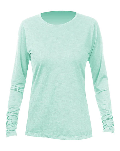 ANETIK Women's Breeze Tech Long Sleeve T-Shirt WSBRZL0 #color_Seafoam Heathered