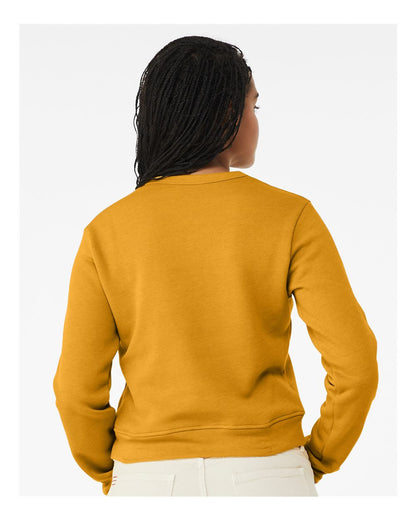 BELLA + CANVAS Women's Sponge Fleece Classic Crewneck Sweatshirt 7511 #colormdl_Heather Mustard