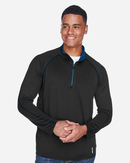 North End Men's Radar Performance Quarter-Zip Pullover 88187 #colormdl_Black/ True Royal
