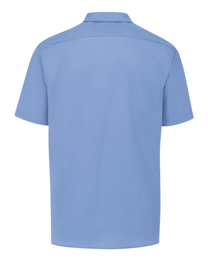 Dickies Men's Tall Industrial Short Sleeve Work Shirt S535T #color_Light Blue