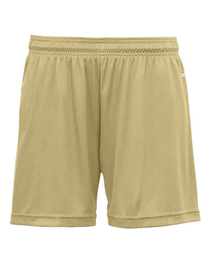 Badger Women's B-Core 5" Inseam Shorts 4116 #color_Vegas Gold