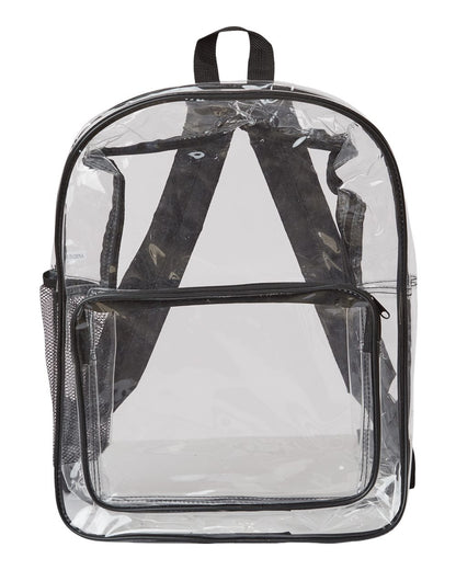 Liberty Bags Large 17" Heavy Duty Clear Backpack 7013 #color_Black