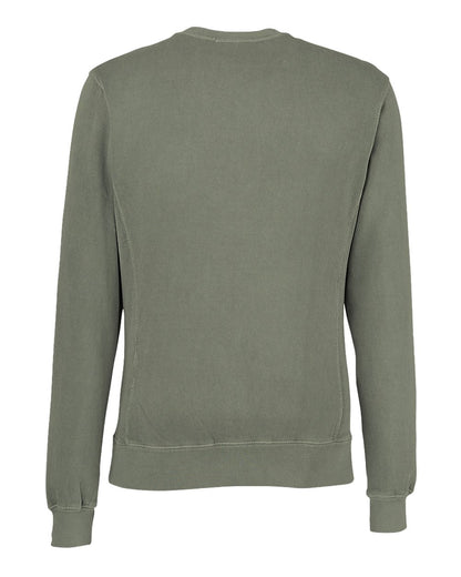 J. America Unisex Pigment-Dyed Fleece Crewneck Sweatshirt 8731 #color_Spruce