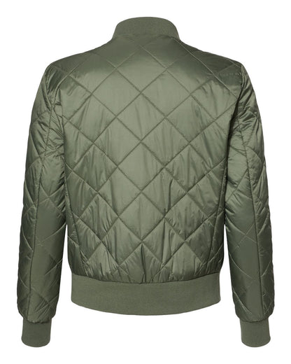 Weatherproof Women's HeatLast™ Quilted Packable Bomber W21752 #color_Olive Grey