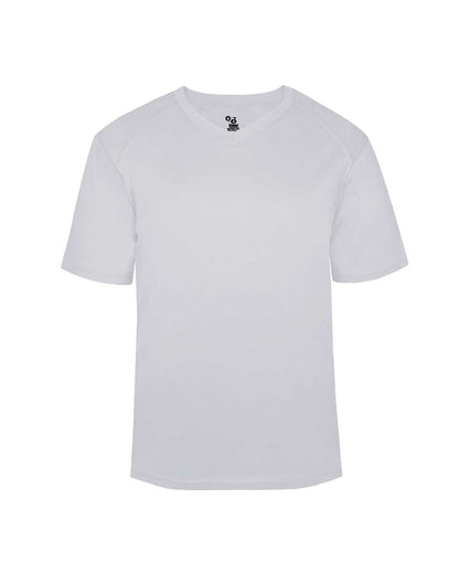 Badger Youth B-Core V-Neck T-Shirt 2162 #color_Silver