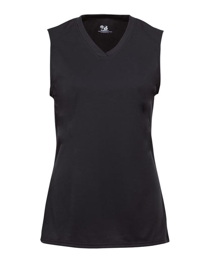 Badger Girls' B-Core Sleeveless T-Shirt 2163 #color_Black