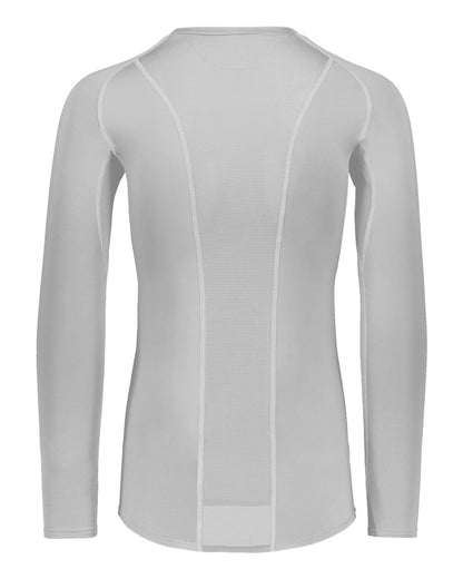 Russell Athletic Unisex CoolCore­® Long Sleeve Compression Shirt R20CPM #color_Grid Iron Silver