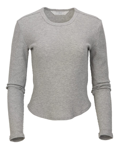 Boxercraft Women's Waffle Knit Baby Long Sleeve T-Shirt BW3103 #color_Oxford Heather