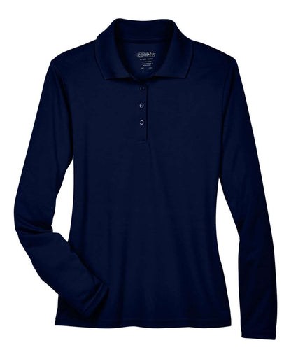 CORE365 Women's Pinnacle Performance Long Sleeve Piqué Polo 78192 #color_Classic Navy