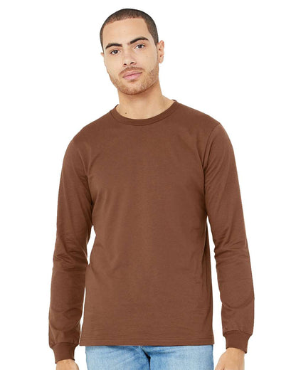 BELLA + CANVAS Jersey Long Sleeve Tee 3501 #colormdl_Chestnut