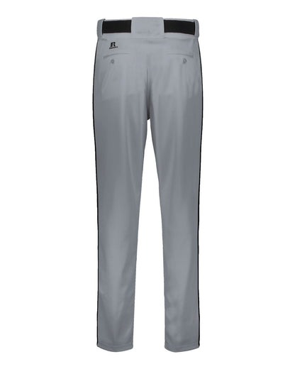 Russell Athletic Youth 2.0 Piped Diamond Series Baseball Pants R11LGB #color_Baseball Grey/ Black