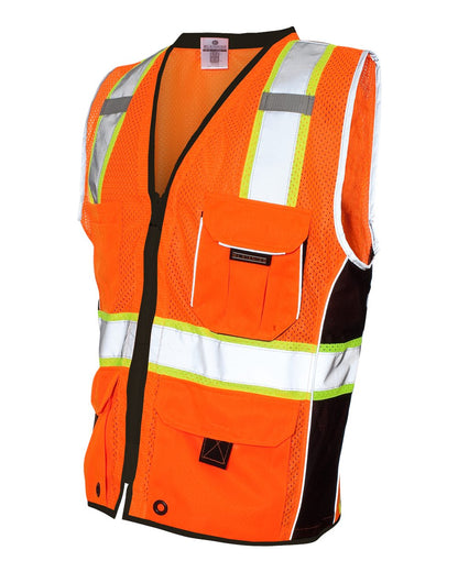 Kishigo Unisex Premium Black Series® Heavy-Duty Vest 1513-1514 #color_Orange
