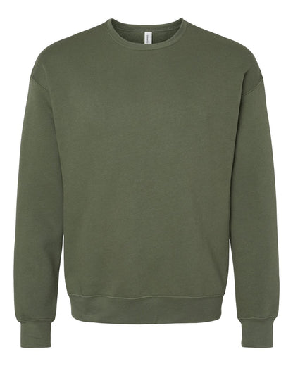 BELLA + CANVAS Unisex Sponge Fleece Drop Shoulder Crewneck Sweatshirt 3945 #color_Military Green