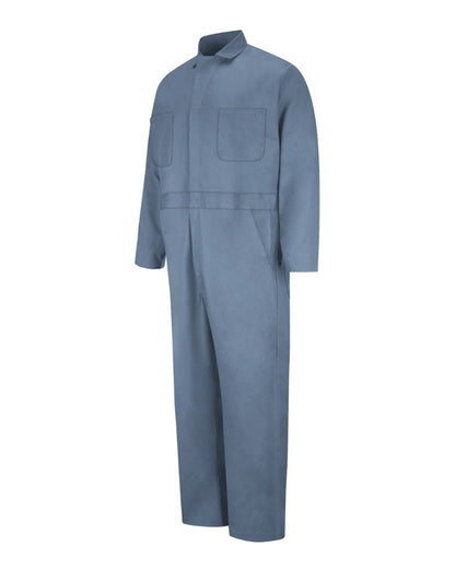 Red Kap Men's Tall Button-Front Cotton Coverall CC16T #color_Postman Blue