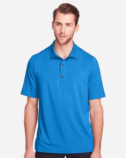 North End Men's JAQ Snap-Up Stretch Performance Polo NE100 #colormdl_Light Nautical Blue