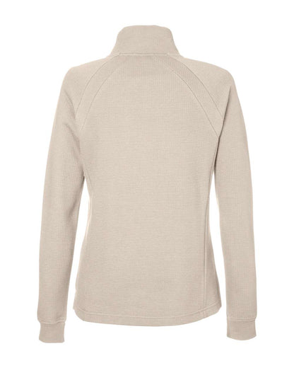 North End Women's Rhythm Waffle Cross-Neck Pullover NE200W #color_Oatmeal