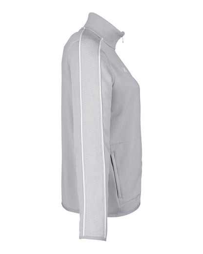 Under Armour Women's Command Full-Zip 1383272 #color_Mod Grey/ White