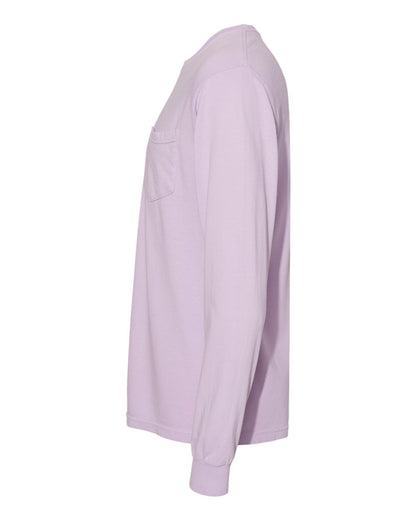 Comfort Colors Unisex Garment-Dyed Heavyweight Long Sleeve Pocket T-Shirt 4410 #color_Orchid