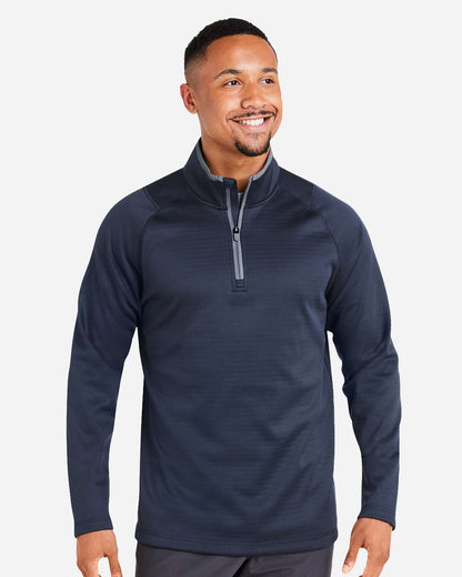 Puma Golf Men's Waffle Fleece Quarter-Zip Pullover 631105 #colormdl_Deep Navy