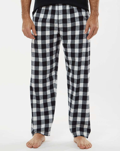 Boxercraft Harley Flannel Pants BM6624 #colormdl_Black/ White Buffalo Plaid