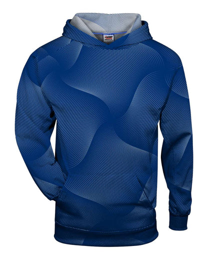 Badger Youth Warp Hooded Long Sleeve T-Shirt 2413 #color_Royal