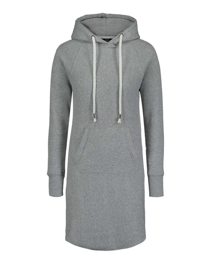 MV Sport Women's Suzie Hooded Sweatshirt Dress W2340 #color_Heather Grey