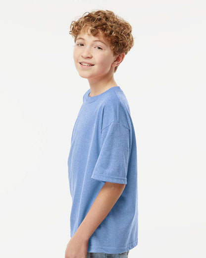 M&O Youth Gold Soft Touch T-Shirt 4850 #colormdl_Light Blue Heather
