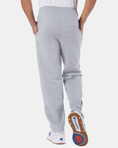 Champion Men's Powerblend® Open-Bottom Sweatpants with Pockets P800 #colormdl_Light Steel