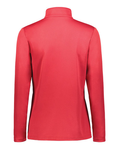 Holloway Women's Prism Bold Quarter-Zip Pullover 222791 #color_Scarlet/ White