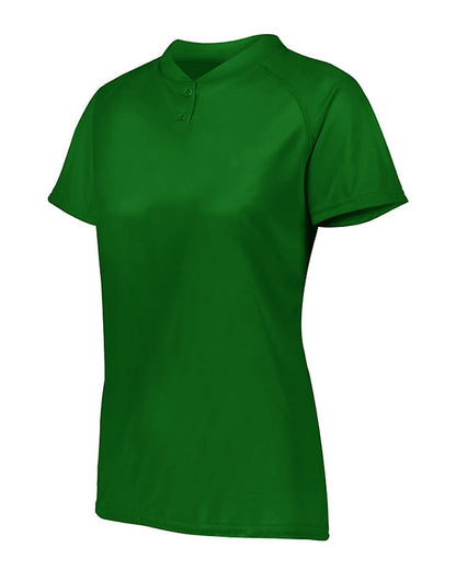 Augusta Sportswear Women's Attain Two-Button Jersey 1567 #color_Dark Green