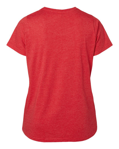 LAT Women's Curvy Collection Fine Jersey Tee 3816 #color_Vintage Red