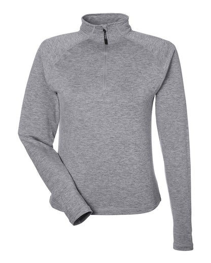 Glyder Women's Fairway Marbled Jersey Quarter-Zip Pullover PDP8023 #color_Ash Grey Marble