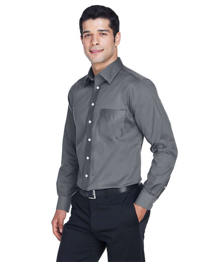 Devon & Jones Men's Tall Crown Collection® Solid Stretch Twill Woven Dress Shirt DG530T #colormdl_Graphite