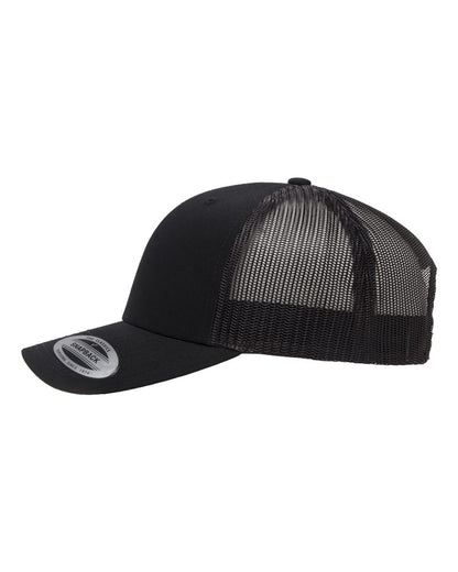 YP Classics Retro Trucker Cap 6606 #color_Black