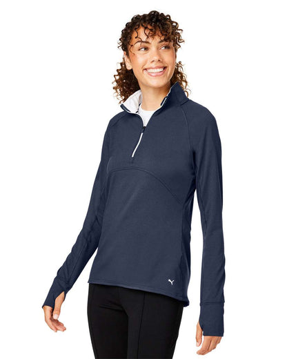 Puma Golf Women's Gamer Golf Quarter-Zip Pullover 533007 #colormdl_Navy Blazer