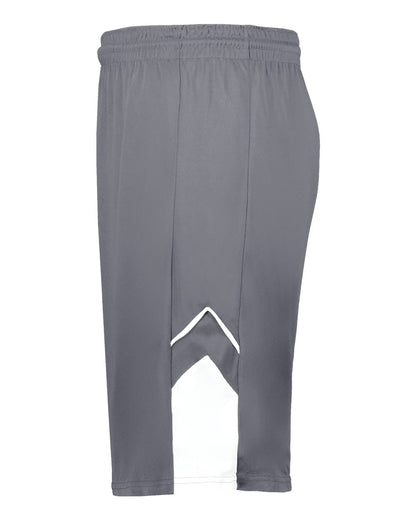 Augusta Sportswear Youth Alley-Oop Reversible Shorts 1169 #color_Graphite/ White