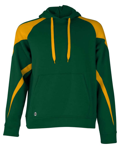 Holloway Unisex Athletic Fleece Prospect Hooded Sweatshirt 229546 #color_Forest/ Light Gold